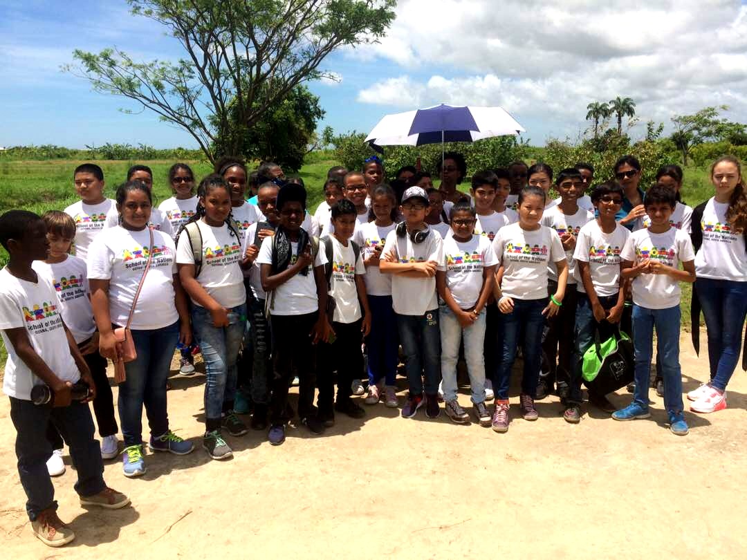 The Students of the School of the Nations visits the Guyana School of